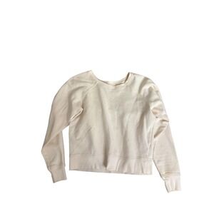 Madewell Cream Relaxed Fit Crewneck Sweatshirt Cozy Minimal Pullover Women's XS